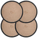 Jute Placemets 4 pcs Naturlig og svart Ø 30 cm 100% Tossa Jute