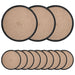 Jute Placemets 12 pcs Naturlig og svart Ø 30 cm 100% Tossa Jute