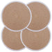 Jute Placemets 4 pcs Naturlig og Hvit Ø 30 cm 100% Tossa Jute