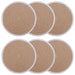 Jute Placemets 6 pcs Naturlig og Hvit Ø 30 cm 100% Tossa Jute