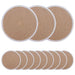 Jute Placemets 12 pcs Naturlig og Hvit Ø 30 cm 100% Tossa Jute