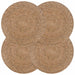 Sjøgress duker 4 pcs Naturlig Ø 30 cm 100% sjøgress
