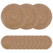 Sjøgress duker 50 pcs Naturlig Ø 30 cm 100% sjøgress