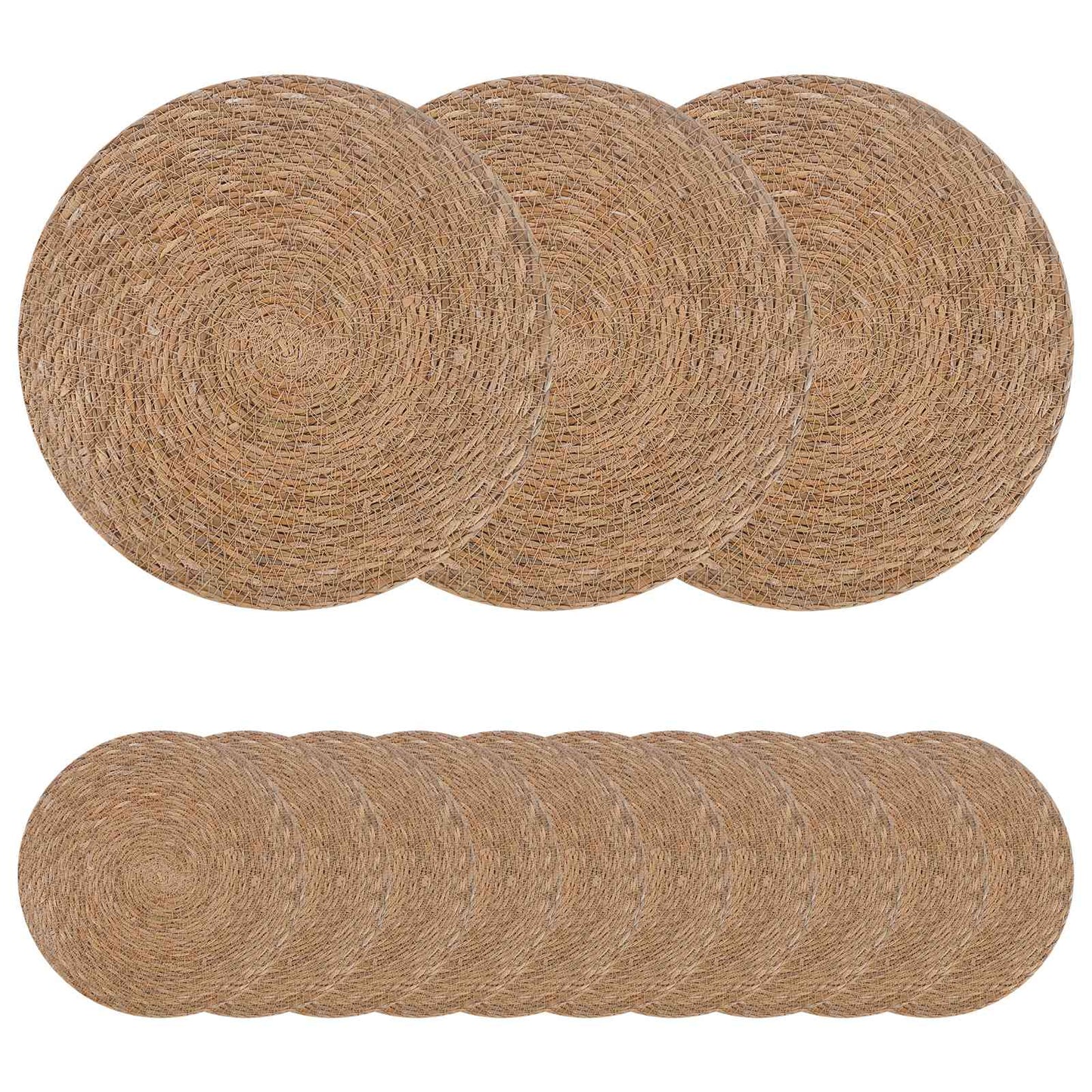 Sjøgress duker 50 pcs Naturlig Ø 30 cm 100% sjøgress