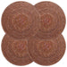 Sjøgress duker 4 pcs Brun Ø 30 cm 100% sjøgress