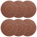 Sjøgress duker 6 pcs Brun Ø 30 cm 100% sjøgress