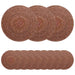 Sjøgress duker 12 pcs Brun Ø 30 cm 100% sjøgress