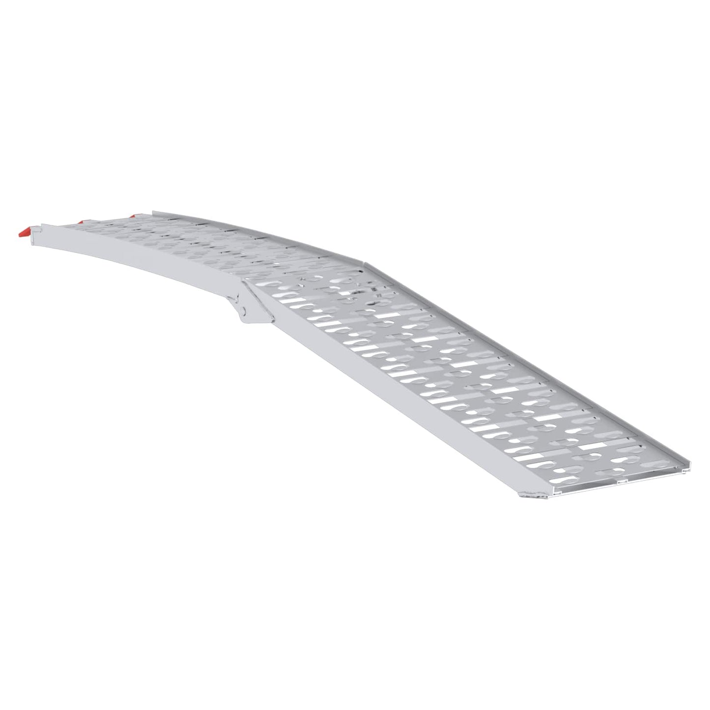 Sammenleggbar motorsykkelrampe 340 kg per rampe 2 pcs sølv