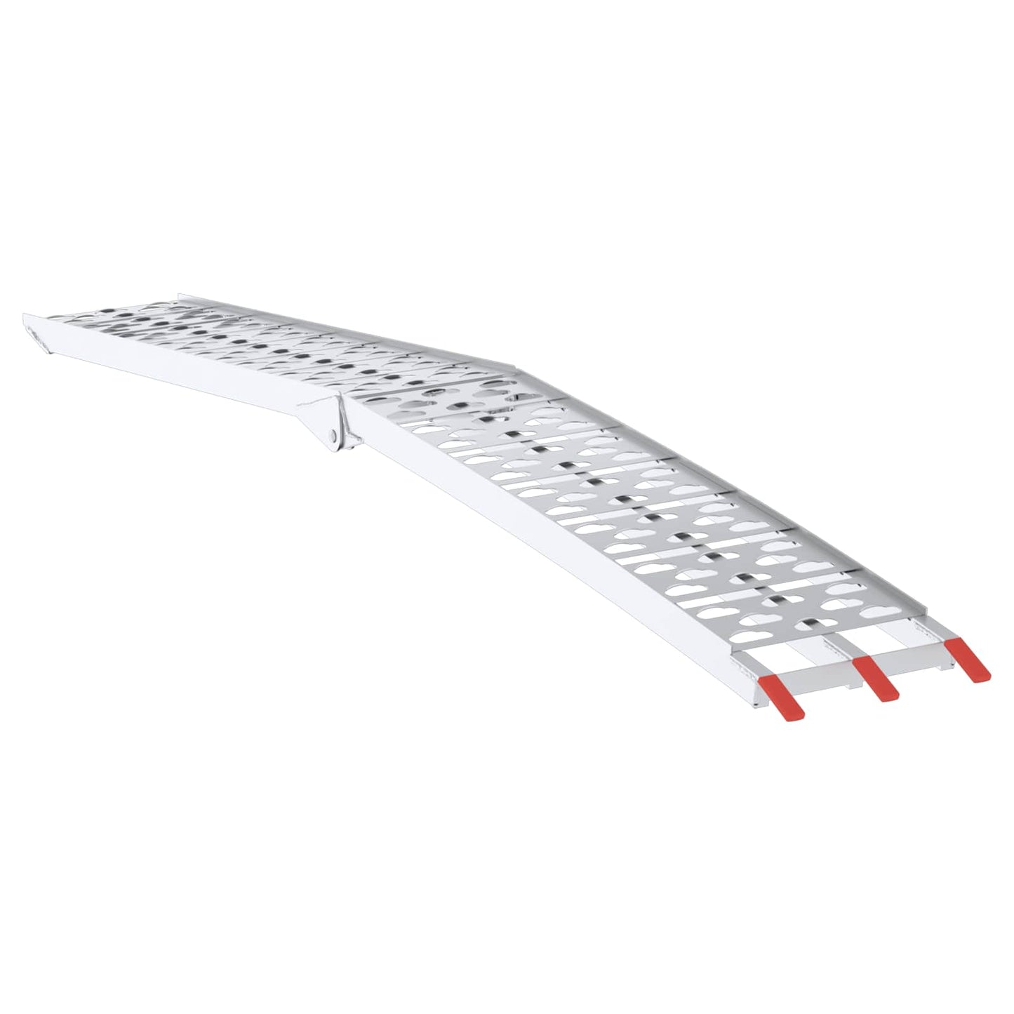 Sammenleggbar motorsykkelrampe 340 kg per rampe 2 pcs sølv
