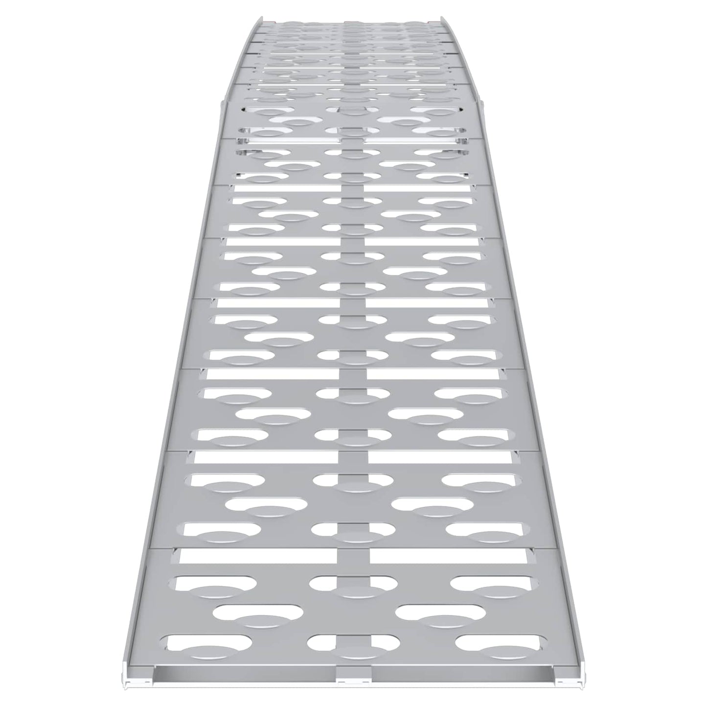 Sammenleggbar motorsykkelrampe 340 kg per rampe 2 pcs sølv
