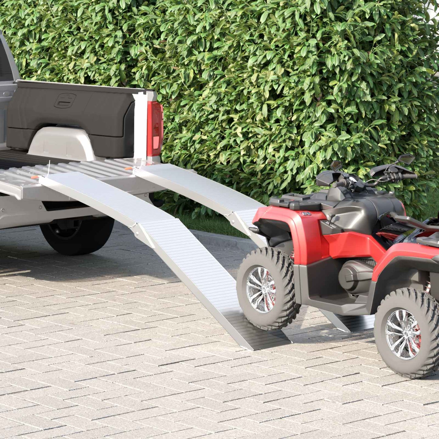 Motorsykkel Rampe 680 kg 2 pcs sølv 205 x 28 x 5 cm Aluminium