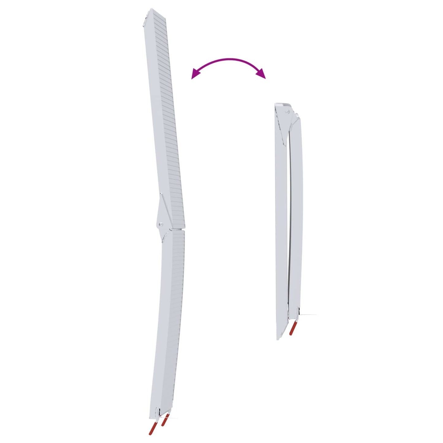 Motorsykkel Rampe 680 kg 2 pcs sølv 205 x 28 x 5 cm Aluminium