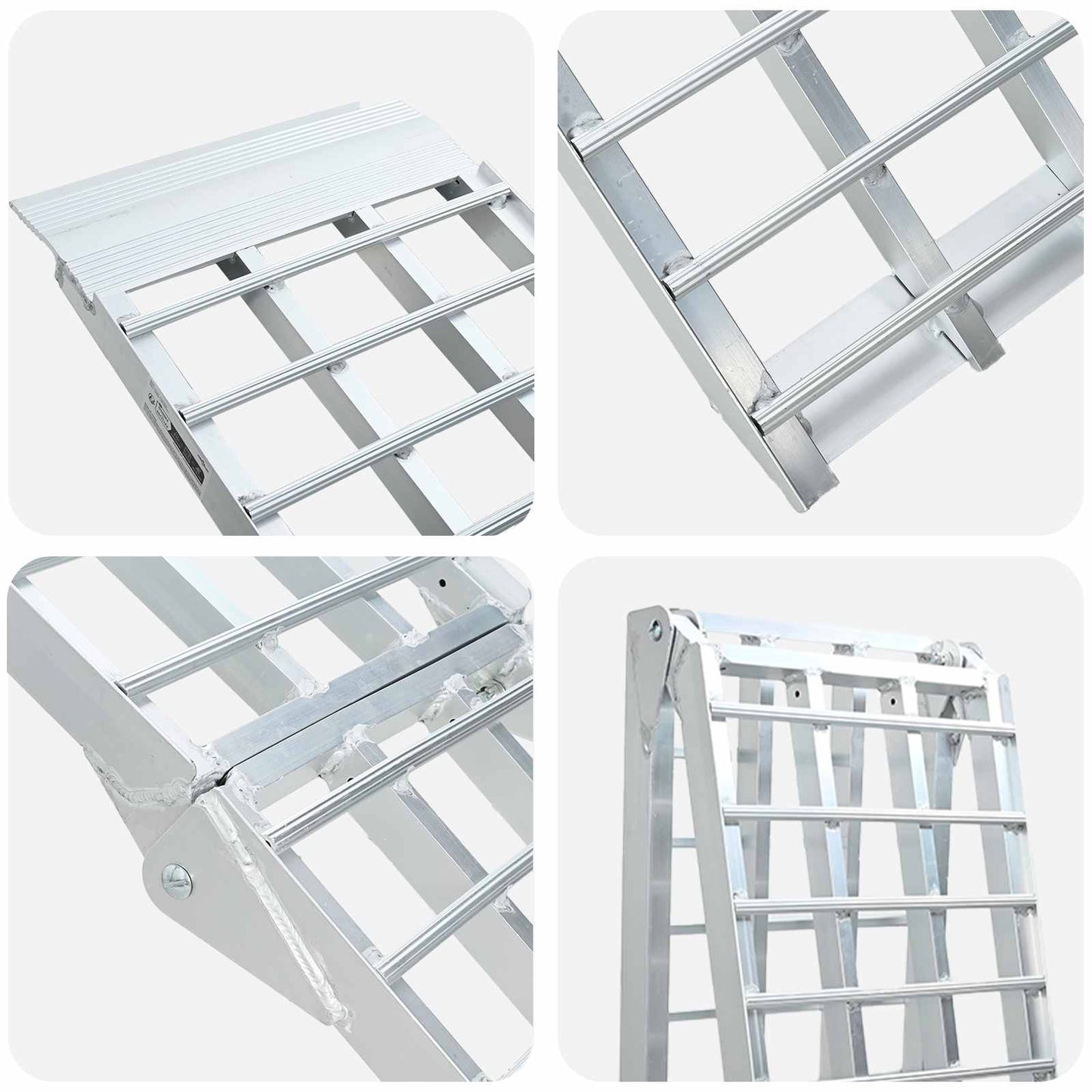 Motorsykkel Rampe 680 kg sølv 680 kg Aluminium