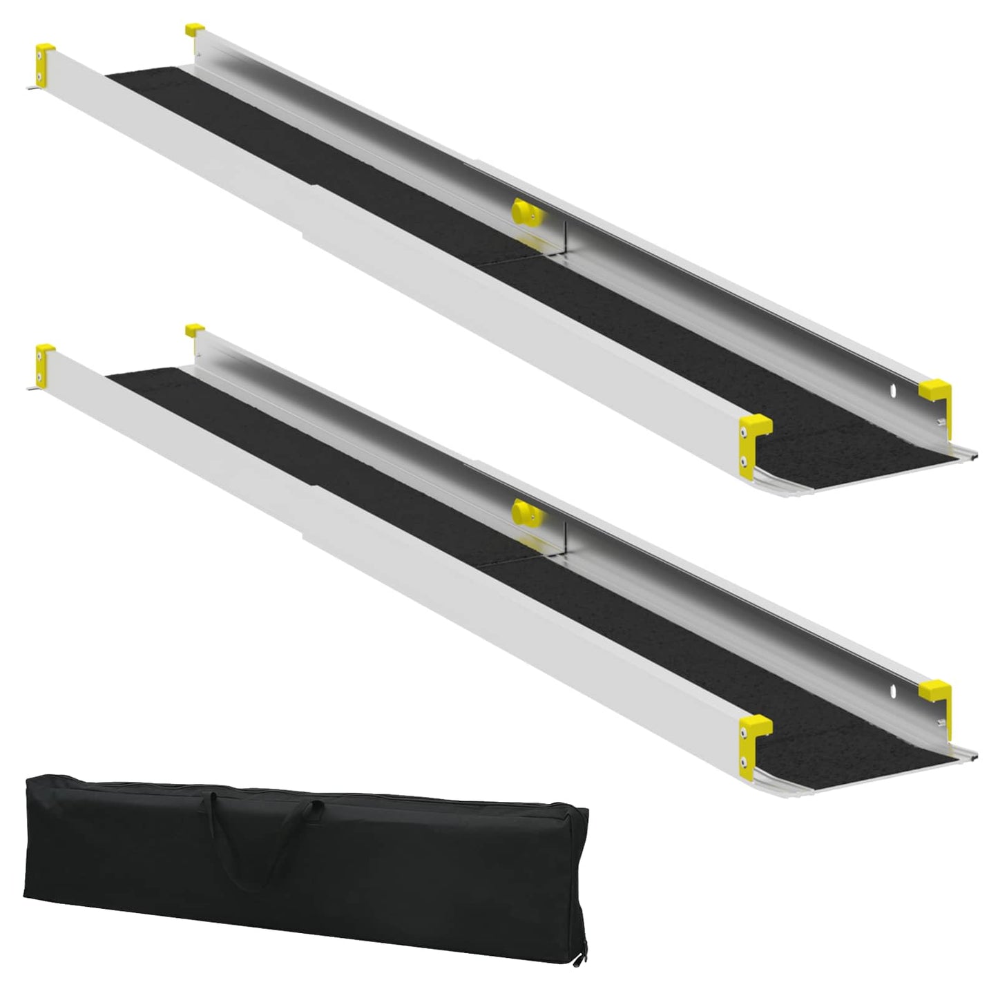 Rampe for rullestol 270 kg 2 pcs Svart 152 x 19 x 5,5 cm