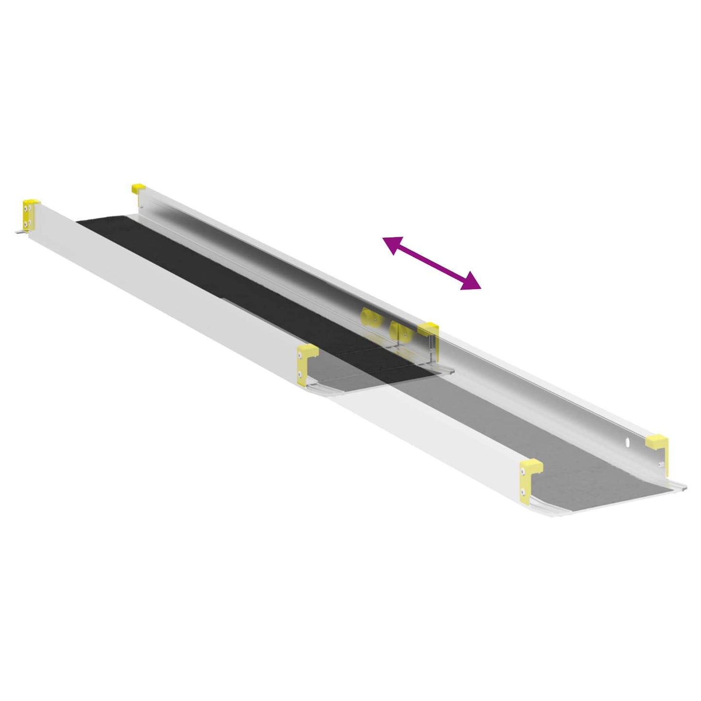 Rampe for rullestol 270 kg 2 pcs Svart 152 x 19 x 5,5 cm