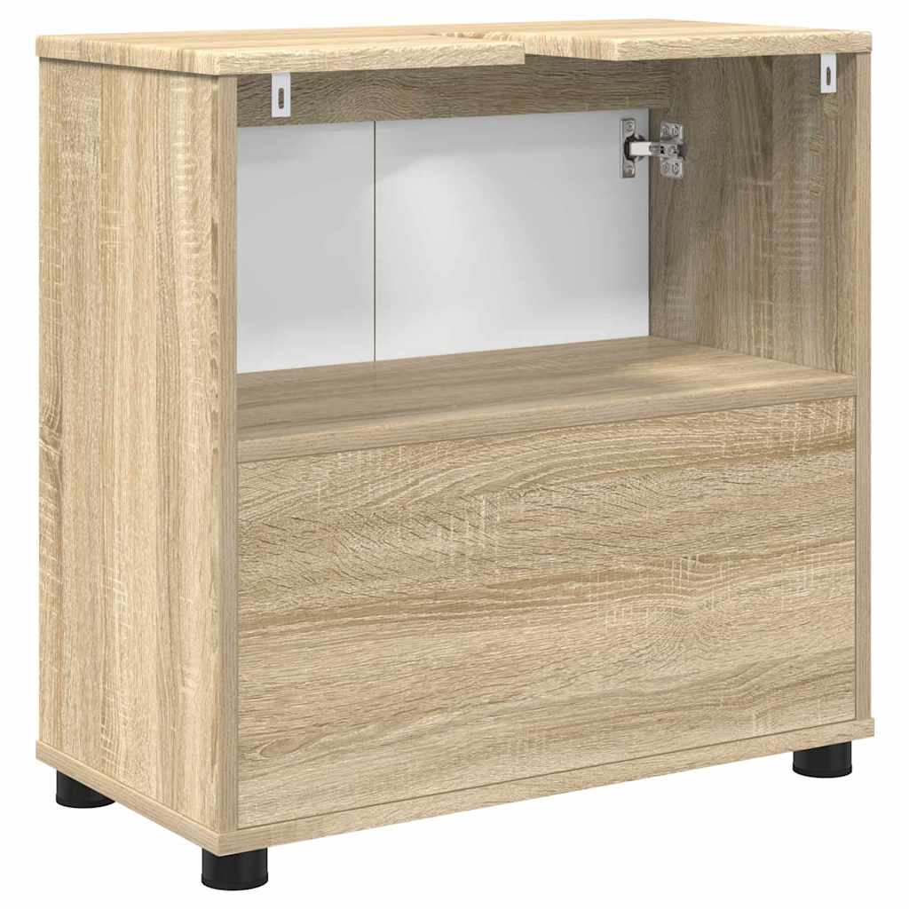Bad vaskeskap med dør Sonoma eik 60 x 30 x 60 cm Konstruert tre