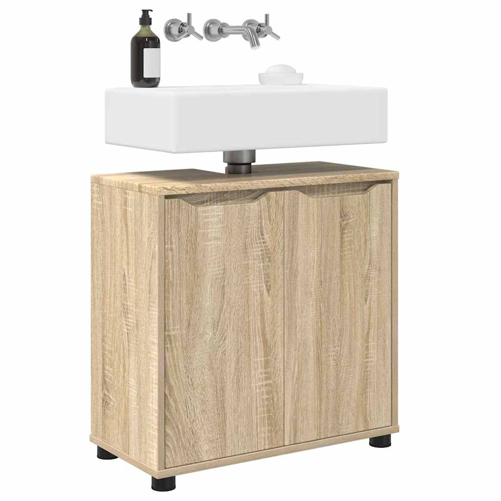 Bad vaskeskap med dør Sonoma eik 60 x 30 x 60 cm Konstruert tre