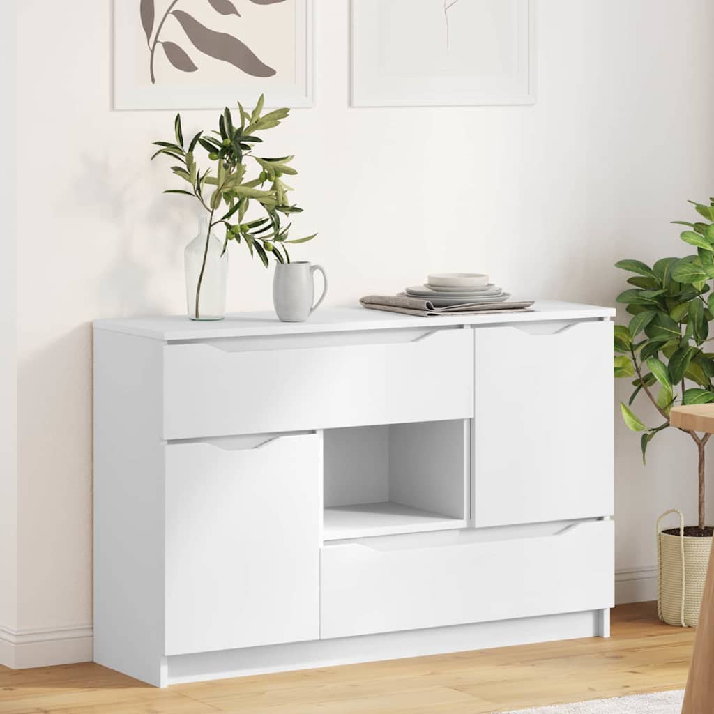 Serviesskap med skuff Hvit 100 x 30 x 65,6 Konstruert tre