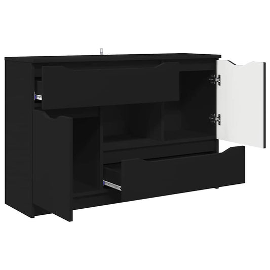 Serviesskap med skuff Svart 100 x 30 x 65,6 Konstruert tre