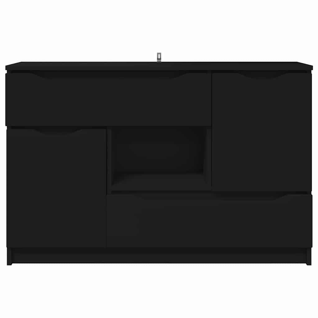 Serviesskap med skuff Svart 100 x 30 x 65,6 Konstruert tre