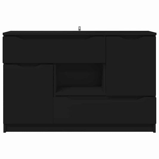 Serviesskap med skuff Svart 100 x 30 x 65,6 Konstruert tre