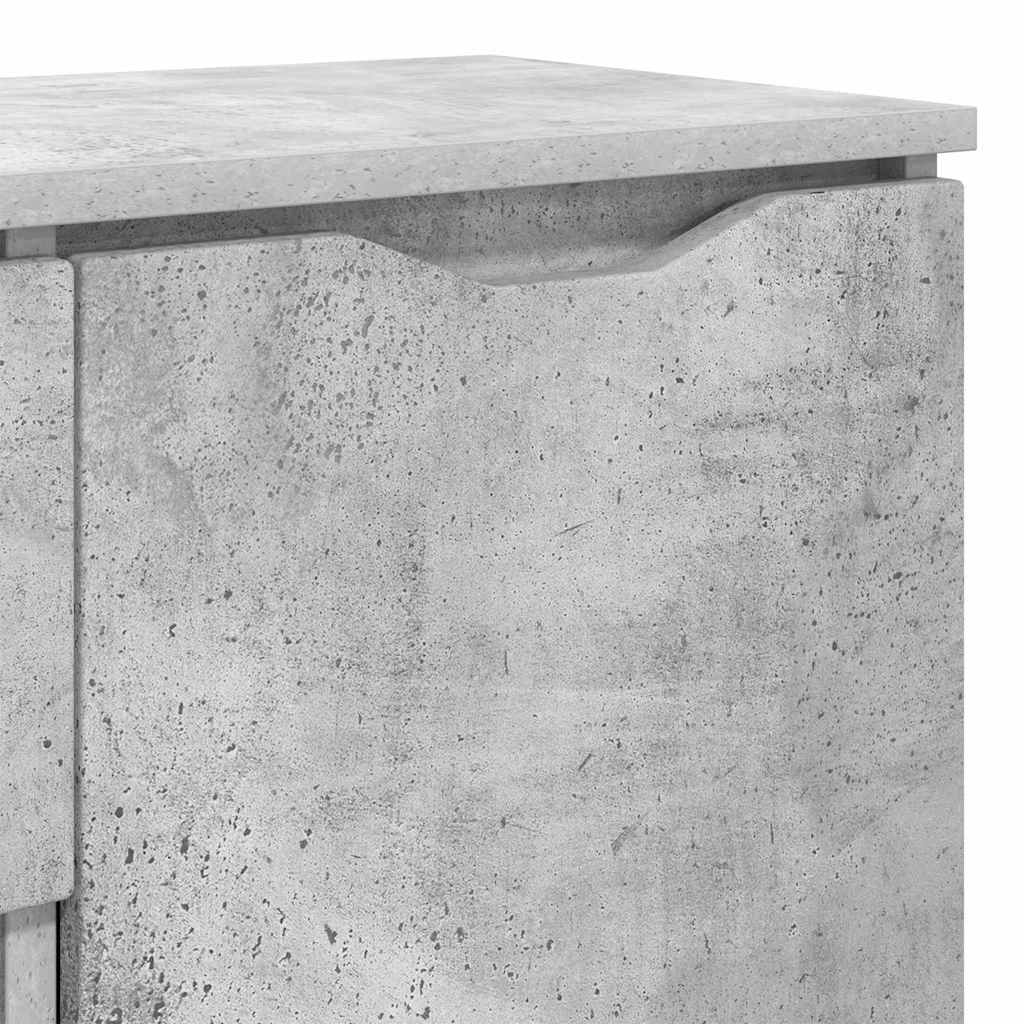 Serviesskap med skuff Betonggrå 100 x 30 x 65,6 Konstruert tre