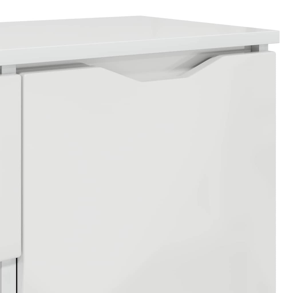 Serviesskap Høyglanset hvit 100 x 30 x 65,6 Konstruert tre