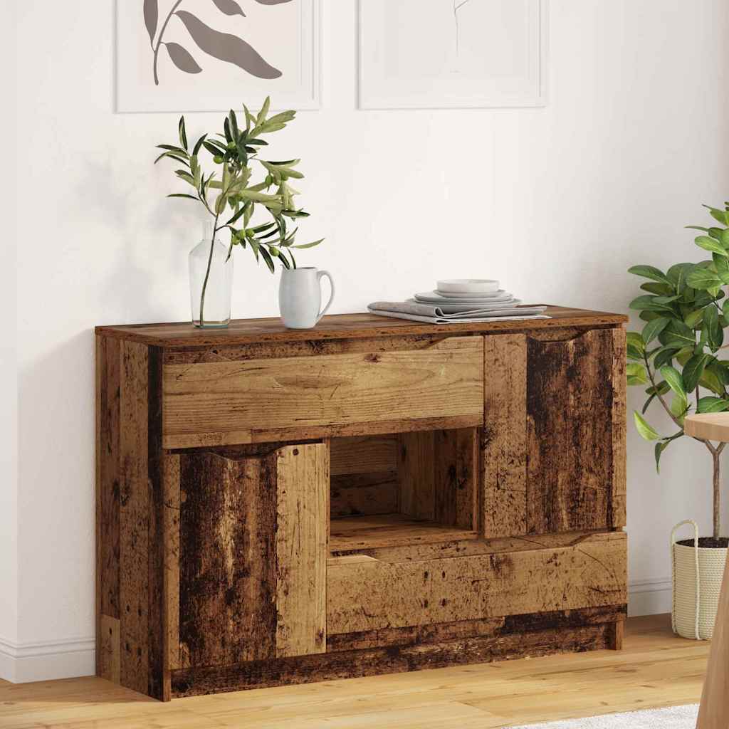 Serviesskap med skuff Gamle tre 100 x 30 x 65,6 Konstruert tre
