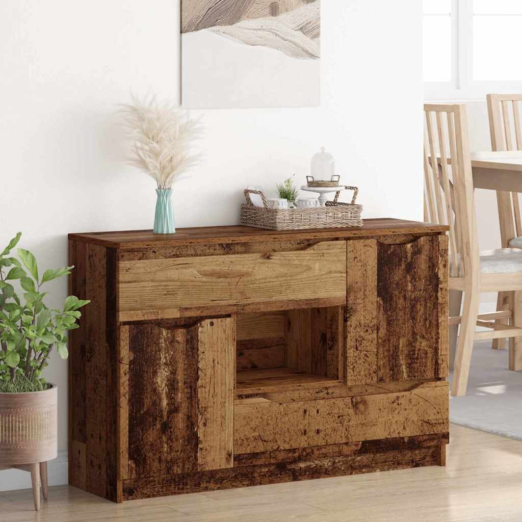 Serviesskap med skuff Gamle tre 100 x 30 x 65,6 Konstruert tre