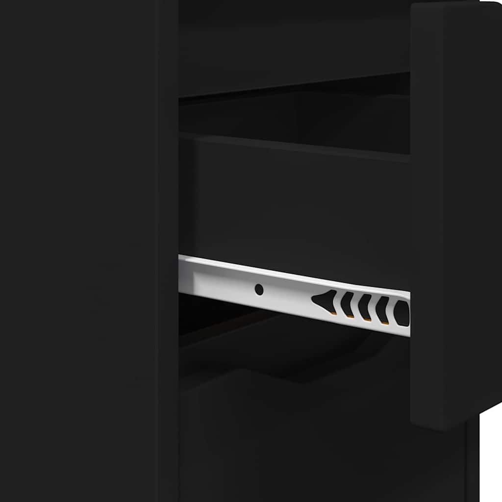 Nattbord med skuff Svart 30,5 x 30 x 43 cm Konstruert tre