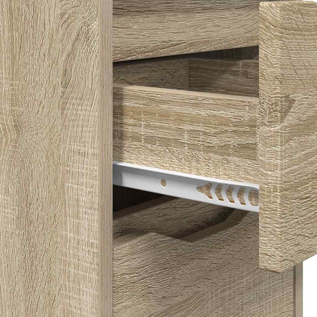 Nattbord 2 pcs Sonoma eik 30,5 x 30 x 43 cm Konstruert tre