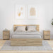Nattbord 2 pcs Sonoma eik 30,5 x 30 x 43 cm Konstruert tre