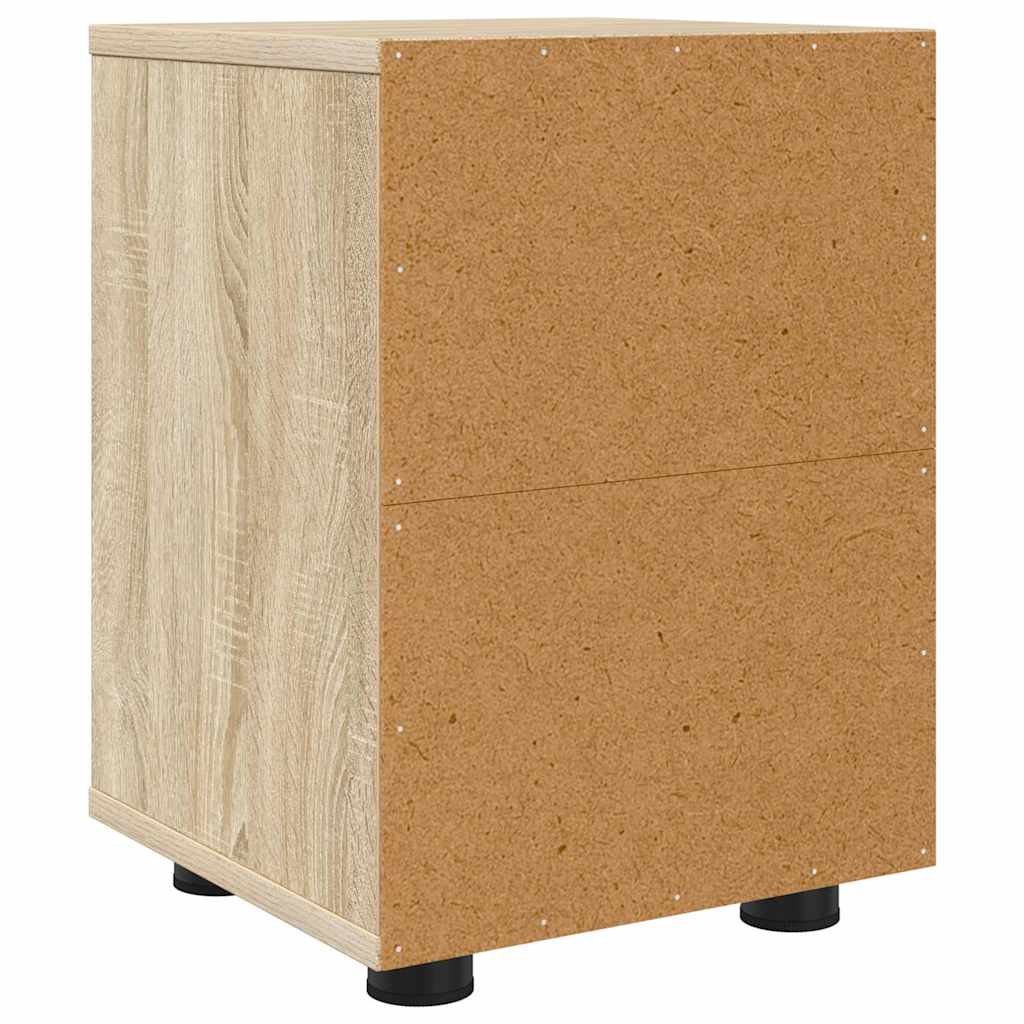 Nattbord 2 pcs Sonoma eik 30,5 x 30 x 43 cm Konstruert tre