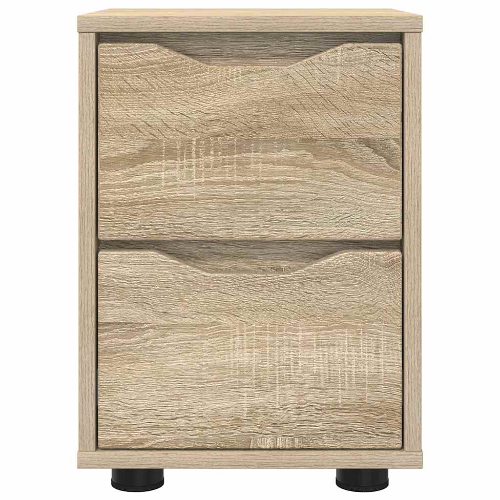 Nattbord 2 pcs Sonoma eik 30,5 x 30 x 43 cm Konstruert tre