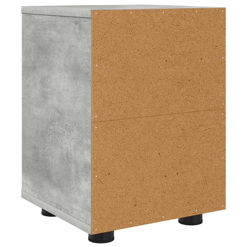 Nattbord 2 pcs Betonggrå 30,5 x 30 x 43 cm Konstruert tre