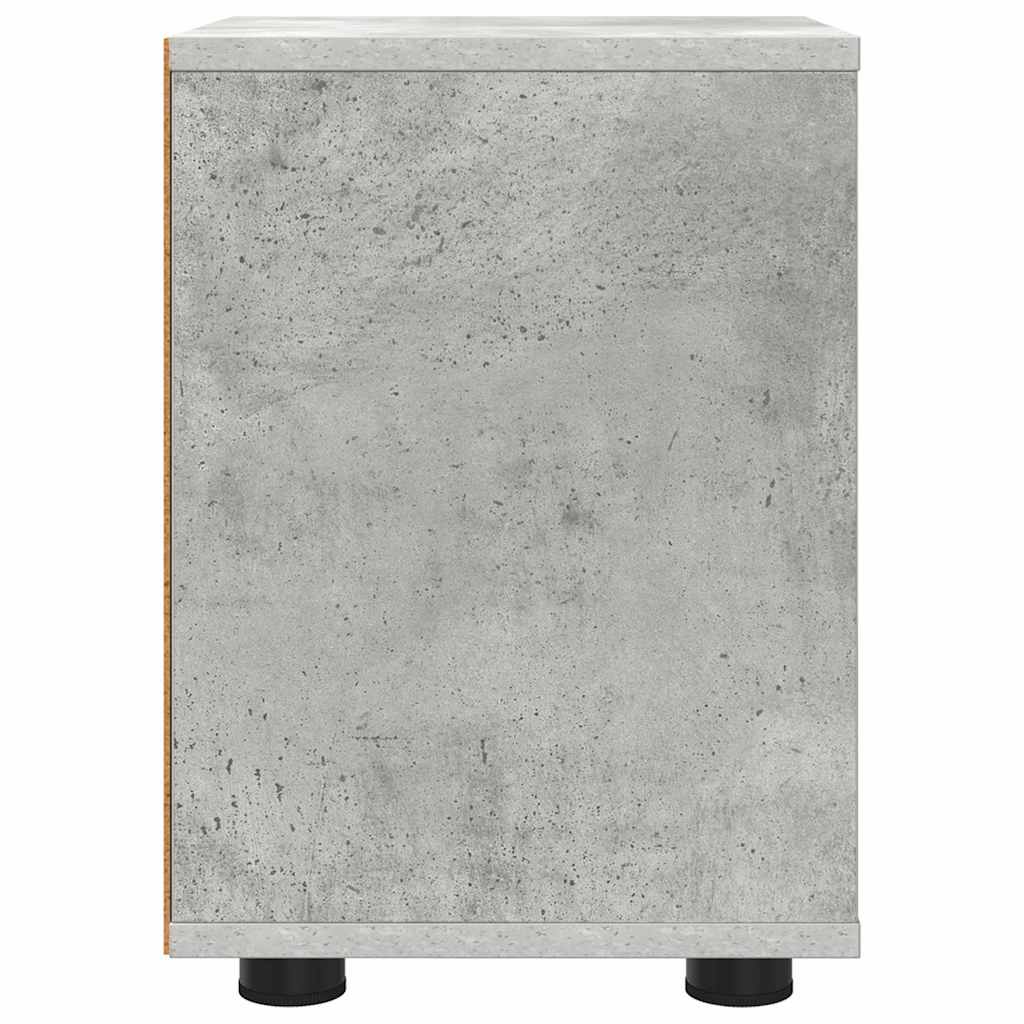 Nattbord 2 pcs Betonggrå 30,5 x 30 x 43 cm Konstruert tre