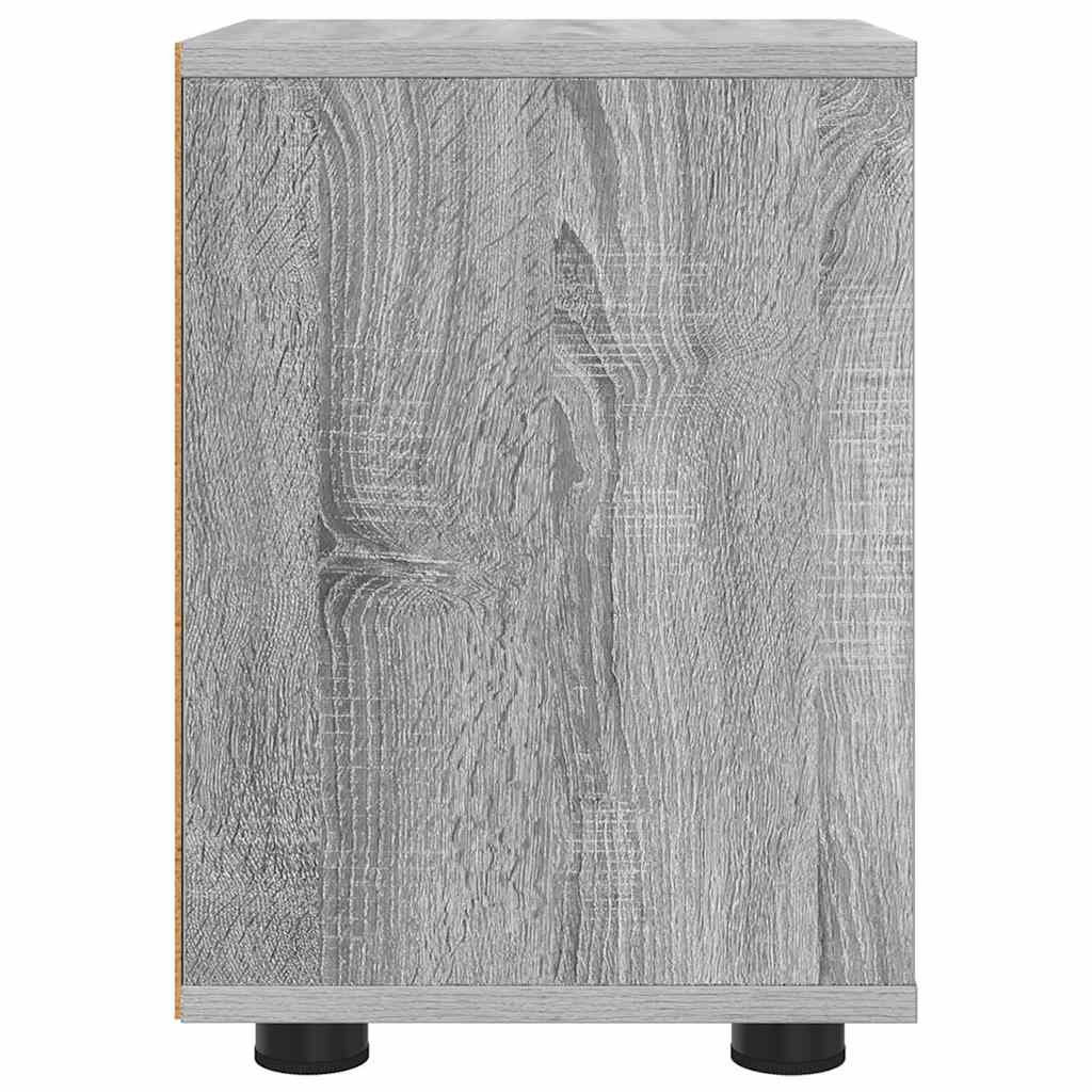 Nattbord med skuff Grå Sonoma 30,5 x 30 x 43 cm Konstruert tre