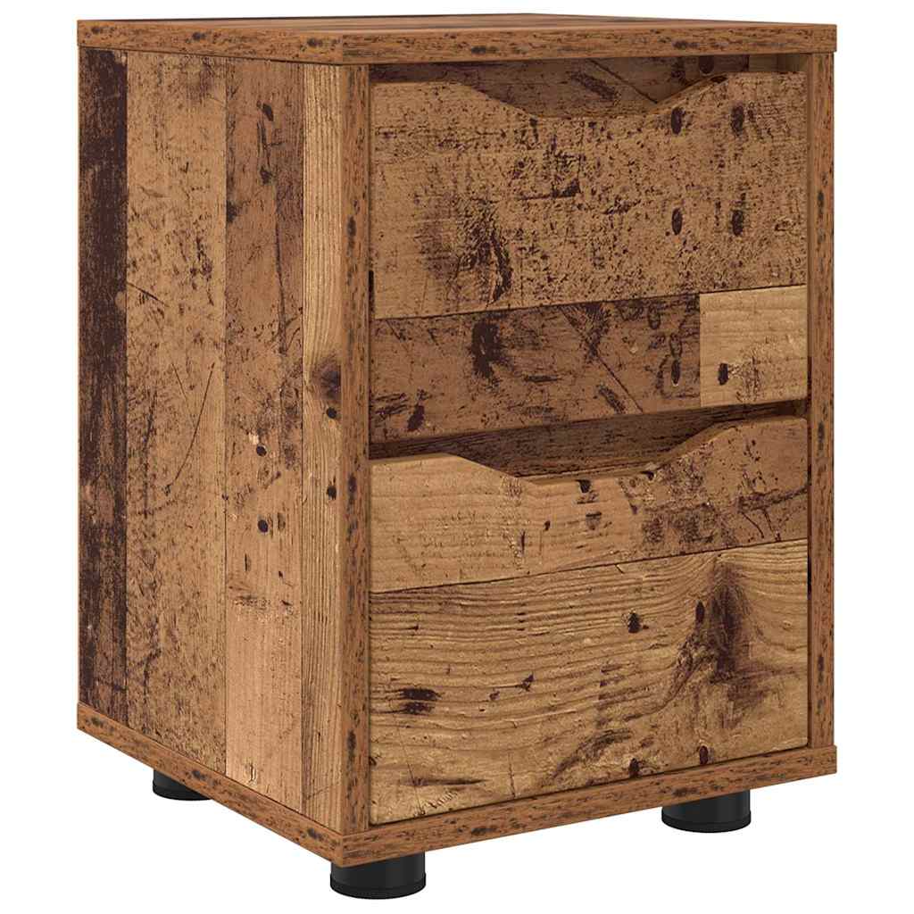 Nattbord med skuff Gamle tre 30,5 x 30 x 43 cm Konstruert tre