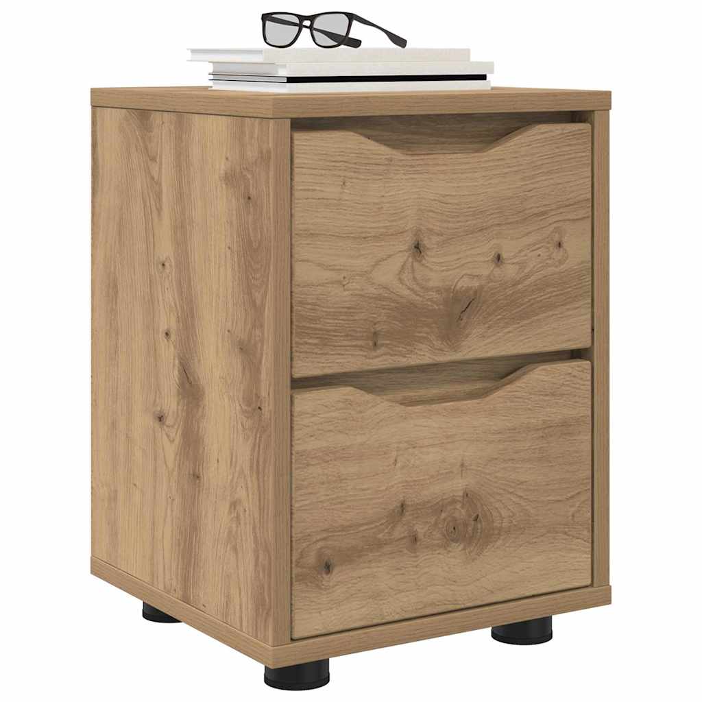 Nattbord 2 stk. Artisan Eik 30,5 x 30 x 43 cm Konstruert tre