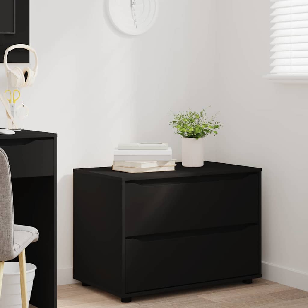 Oppbevaringsskap Svart 80 x 48 x 57 cm Konstruert tre