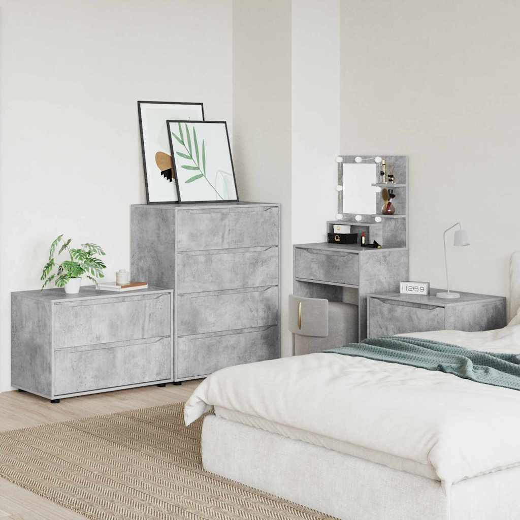 Oppbevaringsskap Betonggrå 80 x 48 x 57 cm Konstruert tre