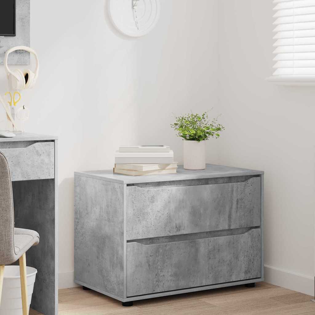 Oppbevaringsskap Betonggrå 80 x 48 x 57 cm Konstruert tre