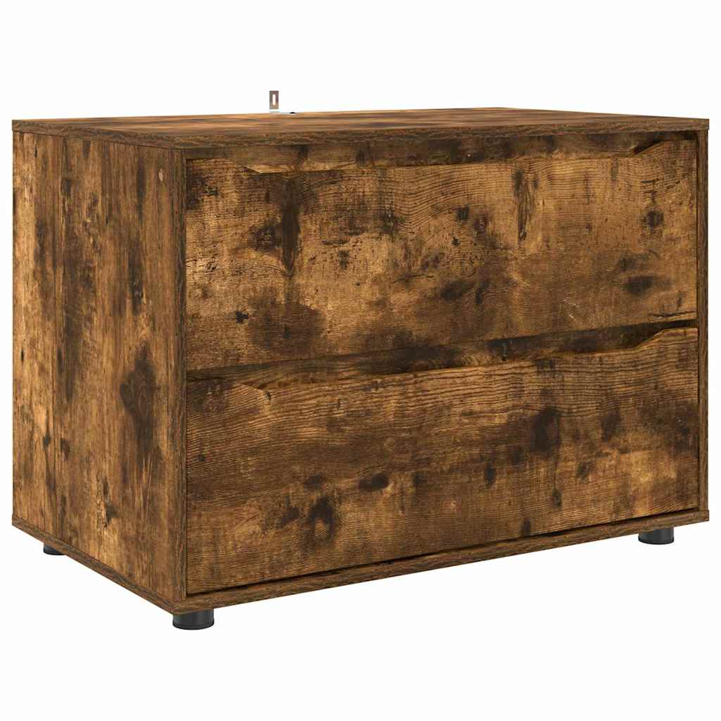 Oppbevaringsskap Røkt eik 80 x 48 x 57 cm Konstruert tre