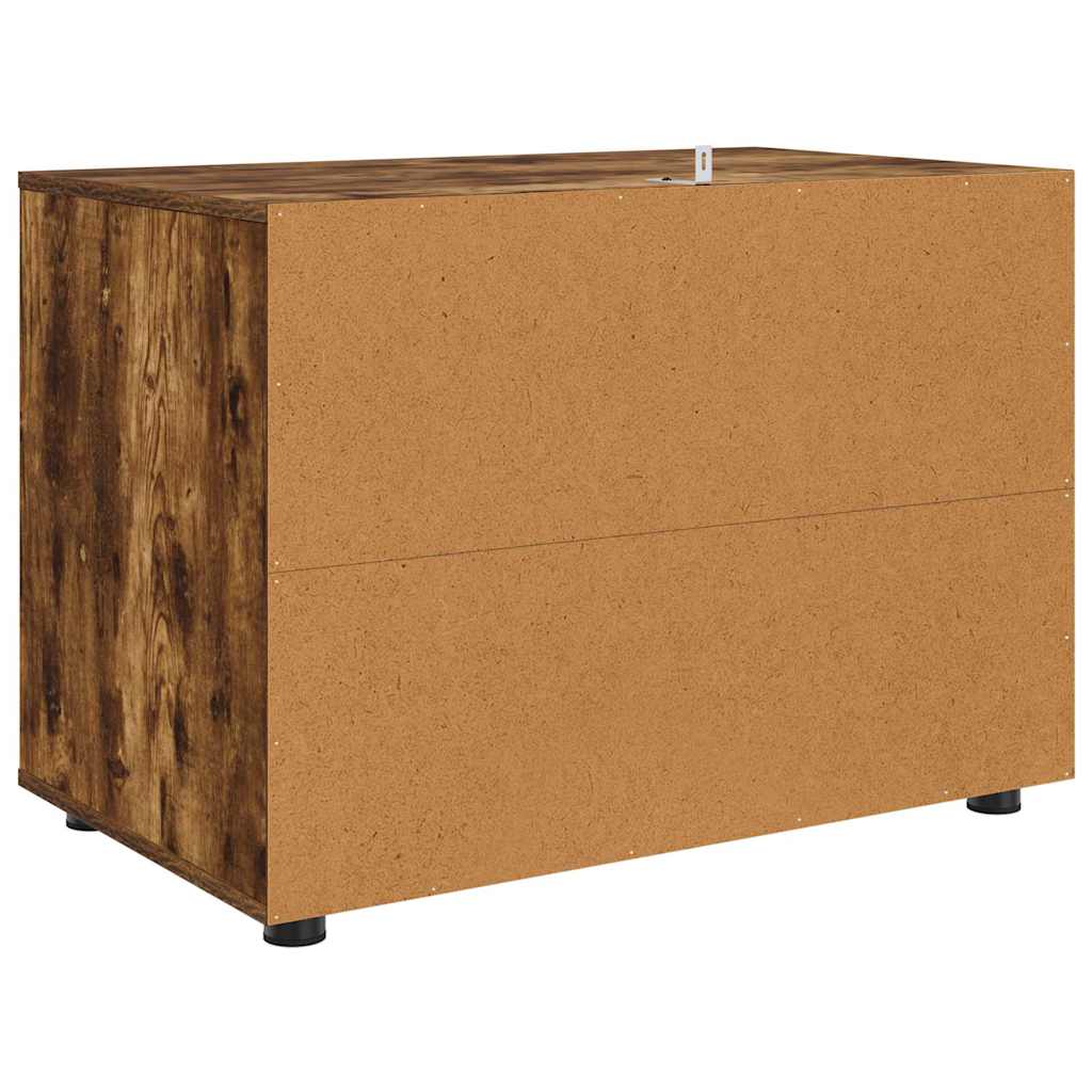 Oppbevaringsskap Røkt eik 80 x 48 x 57 cm Konstruert tre