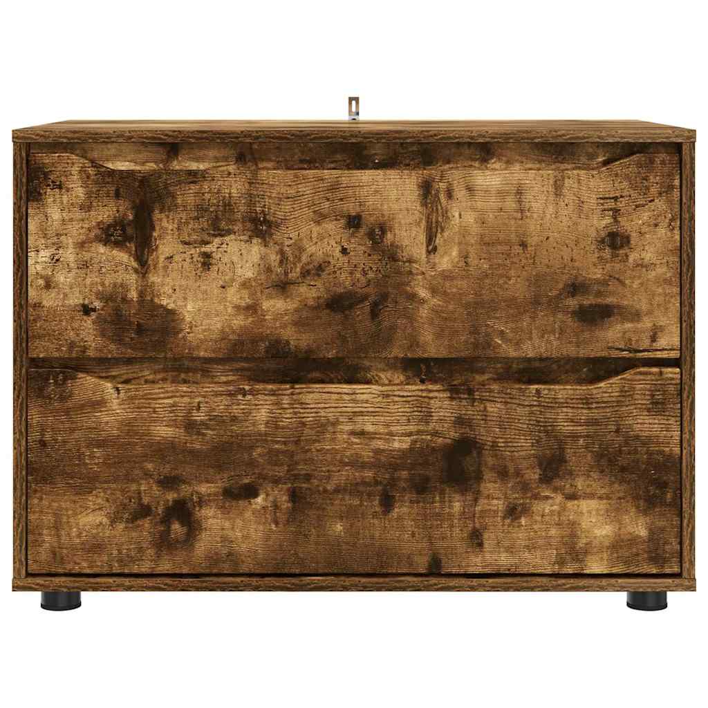 Oppbevaringsskap Røkt eik 80 x 48 x 57 cm Konstruert tre