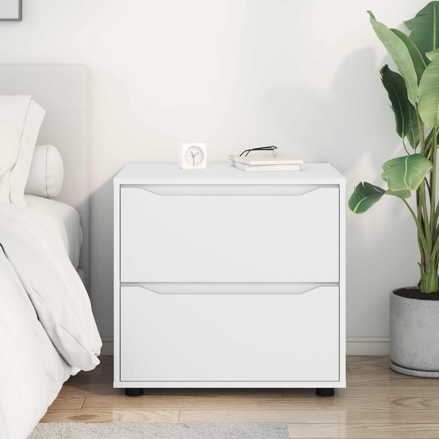 Oppbevaringsskap 60 x 48 x 57 cm Konstruert tre Hvit