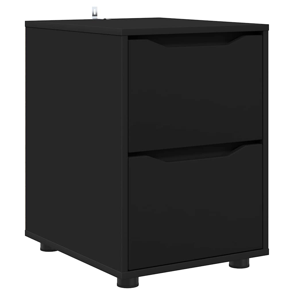 Oppbevaringsskap Svart 40 x 48 x 57 cm Konstruert tre