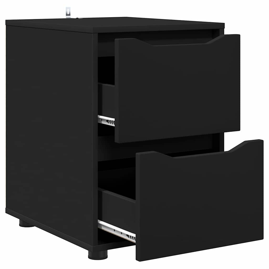 Oppbevaringsskap Svart 40 x 48 x 57 cm Konstruert tre
