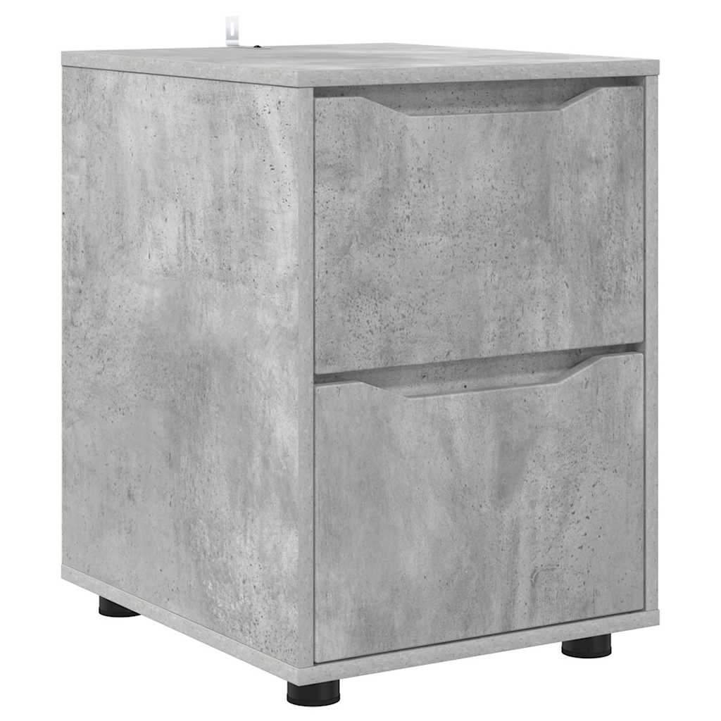 Oppbevaringsskap Betonggrå 40 x 48 x 57 cm Konstruert tre