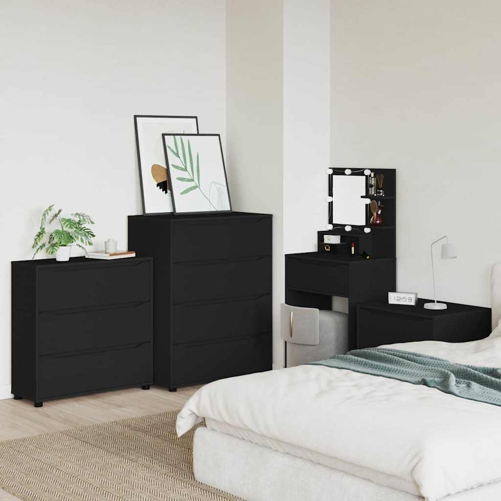 Oppbevaringsskap Svart 80 x 31 x 81 cm Konstruert tre